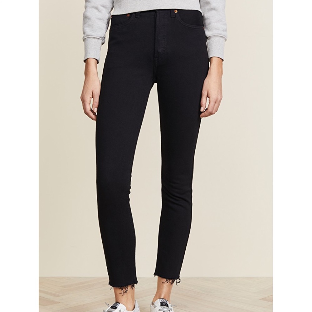 RE/DONE Black Skinny Stretch Jeans size 26